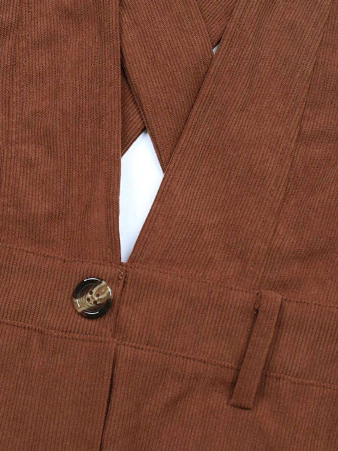 Perfee Slit Overall Dress with Pockets - Clothes For Her Online Store