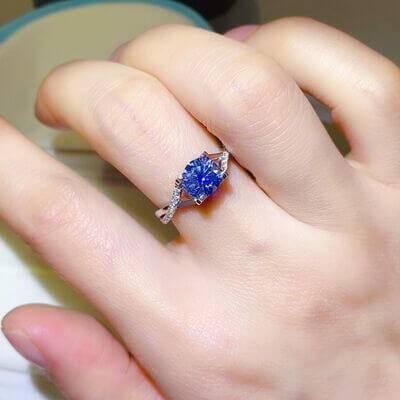 1 Carat Moissanite Crisscross 925 Sterling Silver Ring - Clothes For Her Online Store