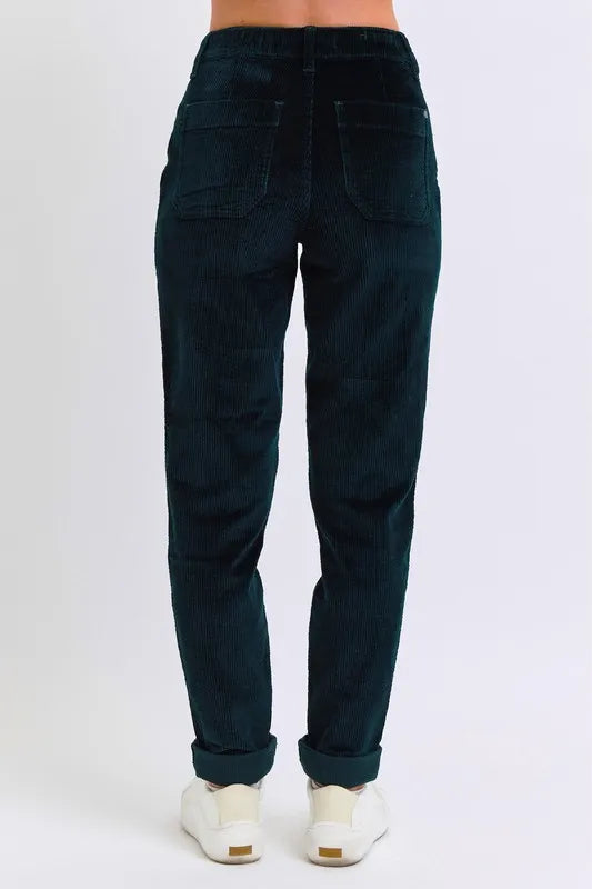 Judy Blue Full Size High Waist Corduroy Cuffed Jogger Plus Size