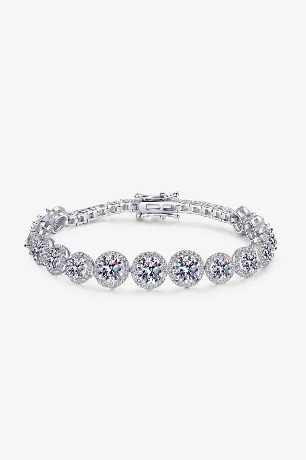 925 Sterling Silver 10.4 Carat Moissanite Bracelet - Clothes For Her Online Store