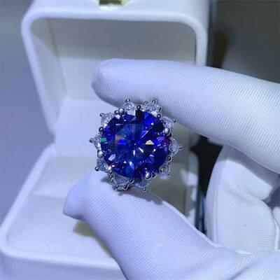 10 Carat Moissanite 925 Sterling Silver Ring - Clothes For Her Online Store