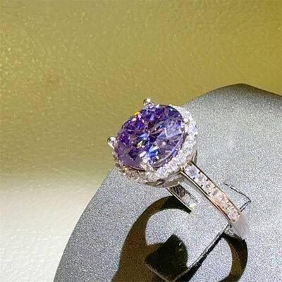 3 Carat Moissanite Zircon 925 Sterling Silver Ring - Clothes For Her Online Store