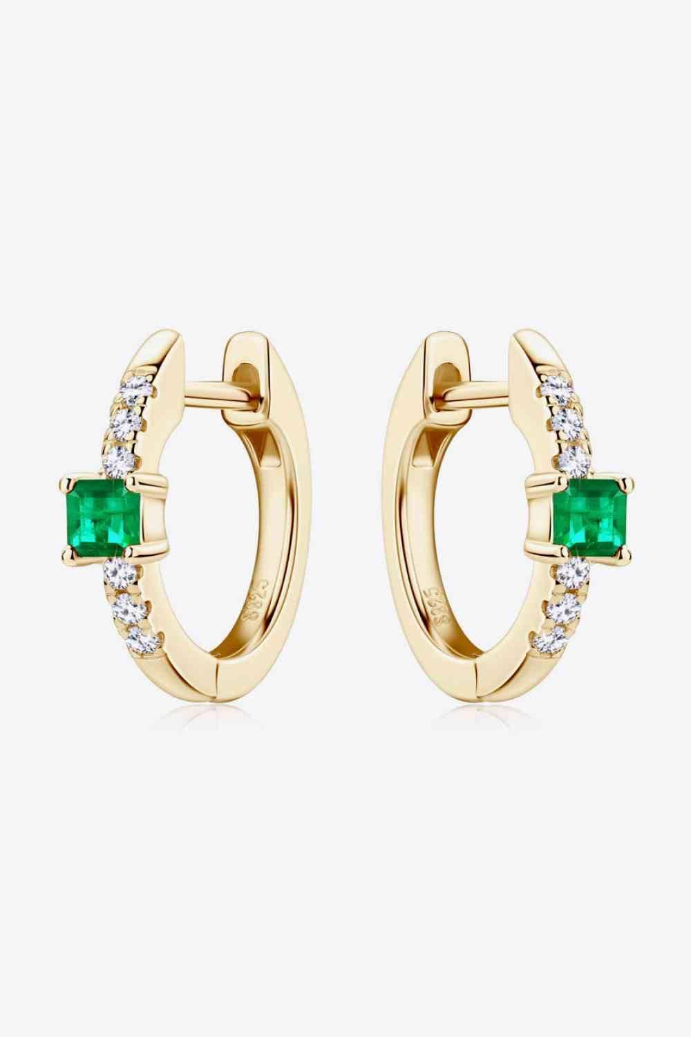 Lab-Grown Emerald Earrings - Clothes For Her Online Store