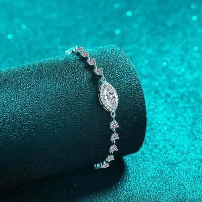 1 Carat Moissanite 925 Sterling Silver Bracelet - Clothes For Her Online Store