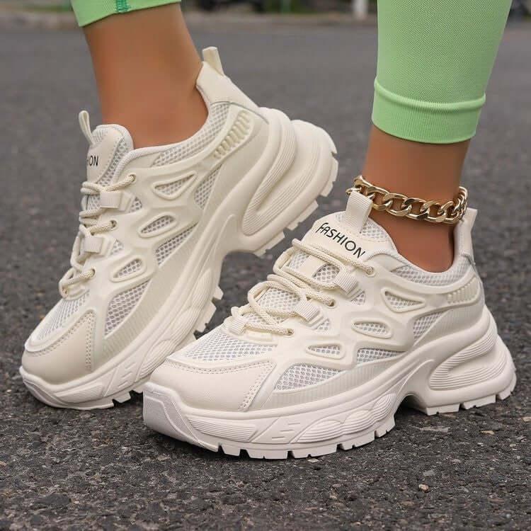 Round Toe Platform Mesh Athletic - Clothes For Her Online Store