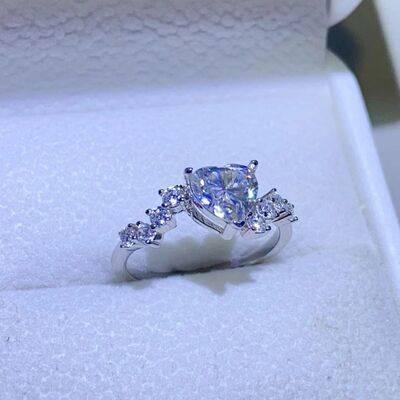 1 Carat Moissanite 925 Sterling Silver Ring - Clothes For Her Online Store