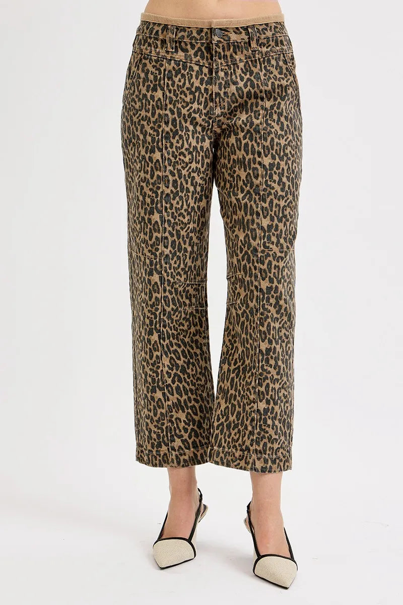 RISEN Full Size Mid Rise Crop Relaxed Jeans Plus Size