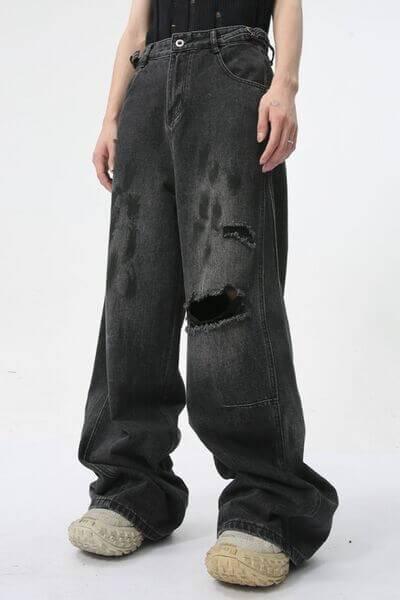 Distressed Jeans with Pockets - Clothes For Her Online Store
