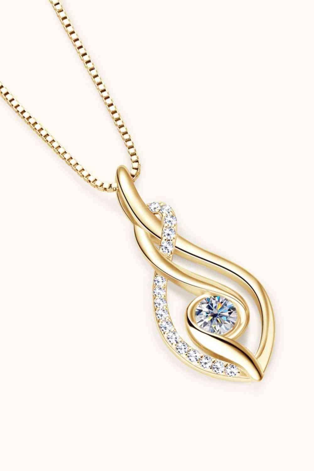 Moissanite 925 Sterling Silver Necklace - Clothes For Her Online Store