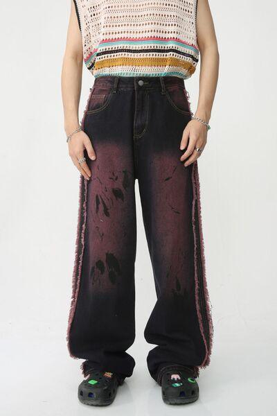 Raw Edge Mid Rise Men's Jeans - Clothes For Her Online Store