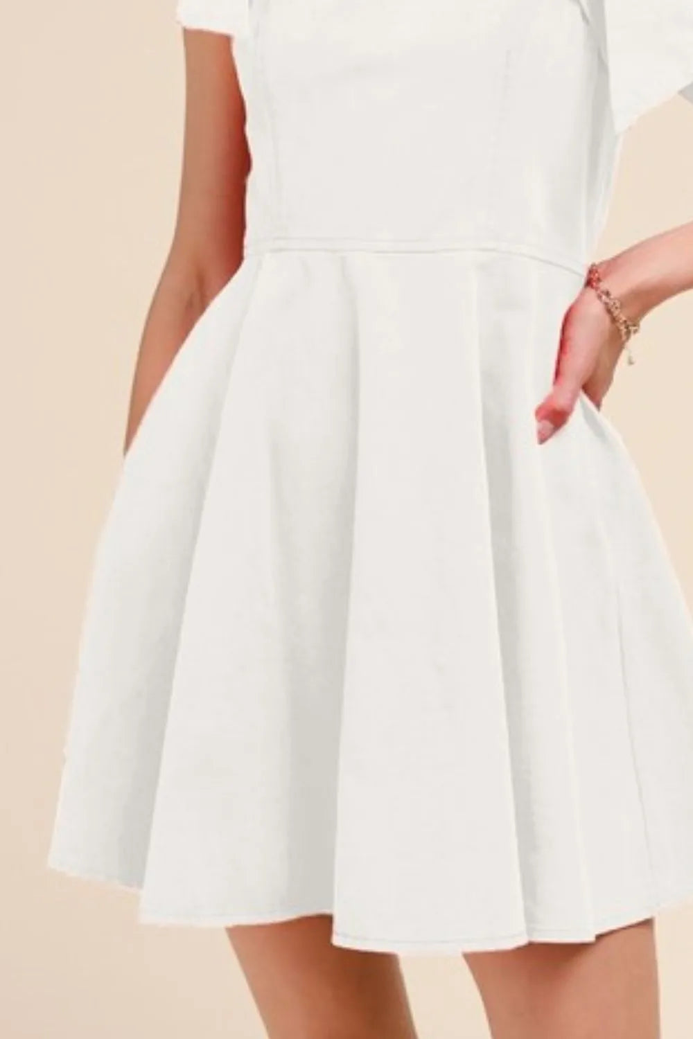 SO ME Fit and Flare Washed Gameday Dress