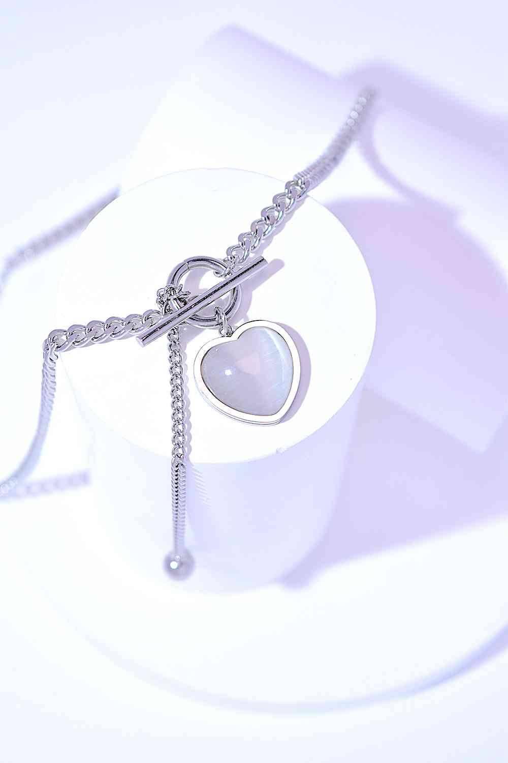 Titanium Steel Heart Necklace - Clothes For Her Online Store