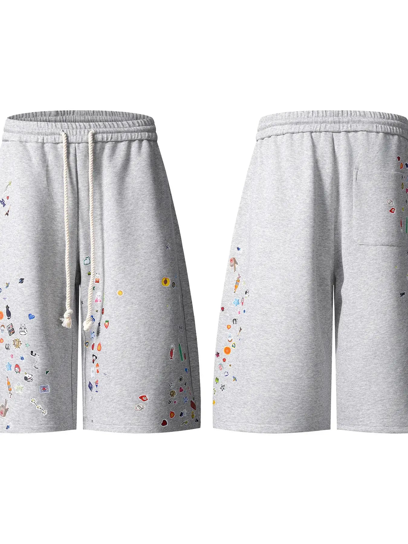 Men's Printed Drawstring Casual Shorts