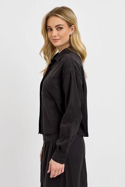 RISEN Button Down Long Sleeve Shirt - Clothes For Her Online Store