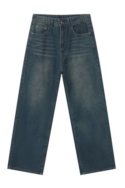 Men's Mid Rise Straight Leg Jeans - Clothes For Her Online Store