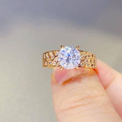 1.5 Carat 925 Sterling Silver Moissanite Ring - Clothes For Her Online Store
