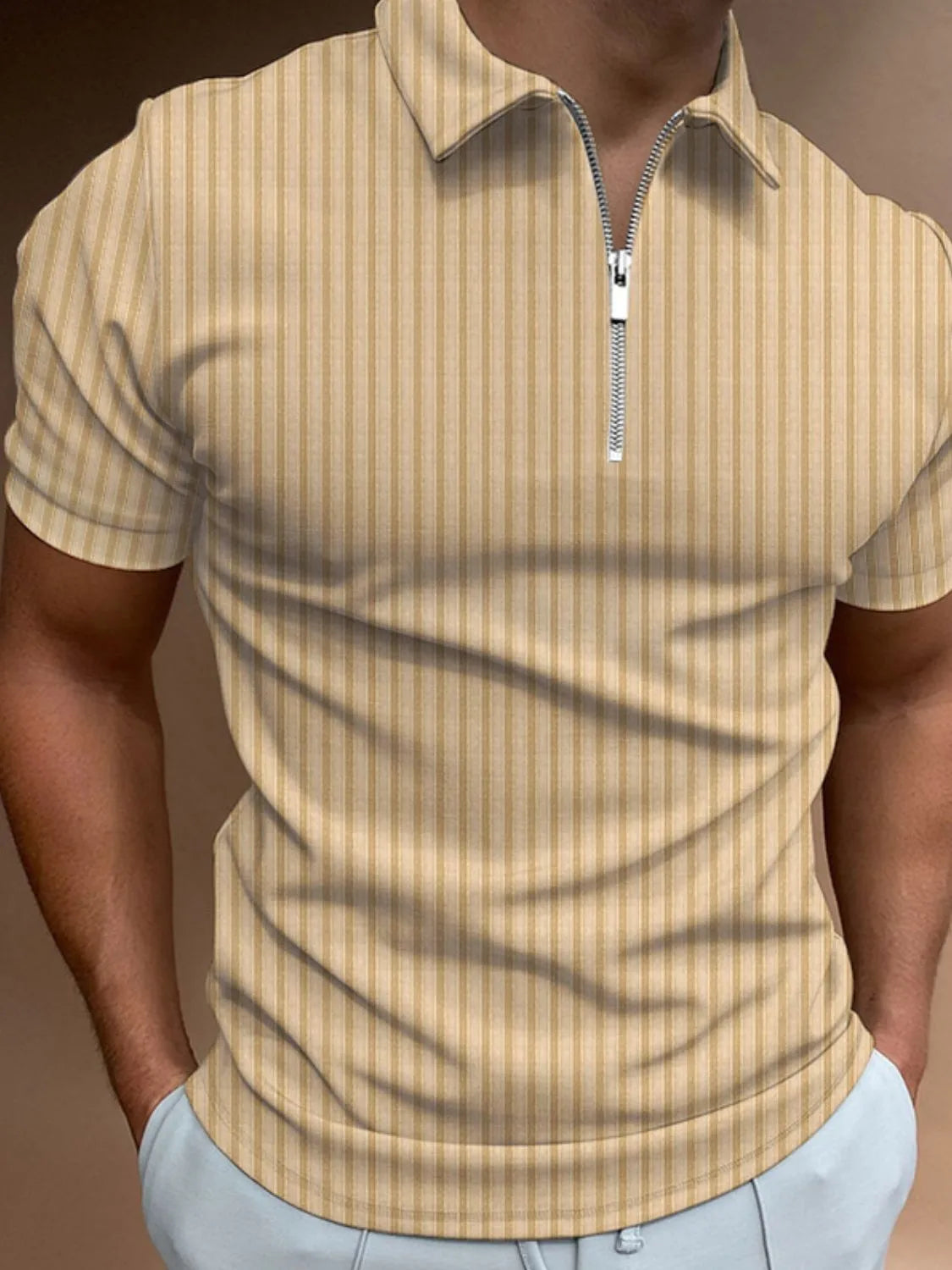 Men's Full Size Collared Neck Short Sleeve Polo Plus Size