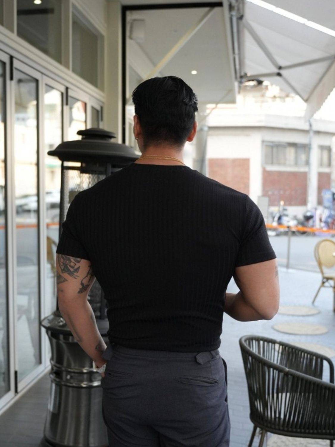 Men's Plus Size Round Neck Short Sleeve T-Shirt - Clothes For Her Online Store