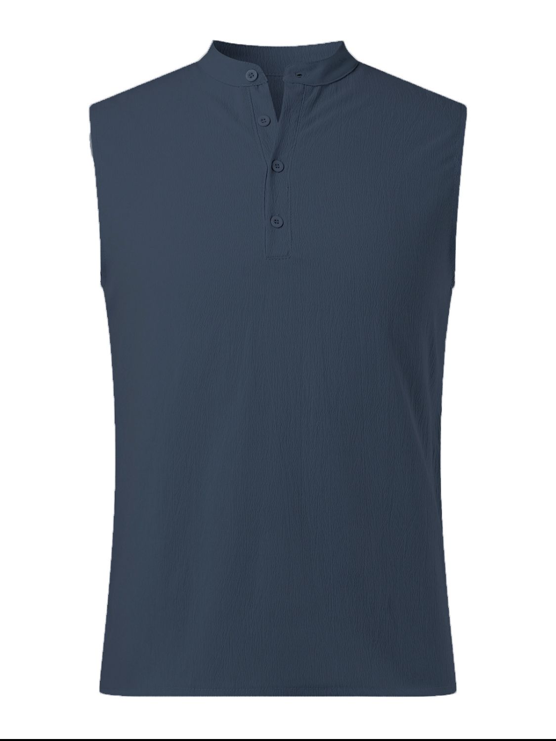Men's Full Size Button Detail Tank Plus Size