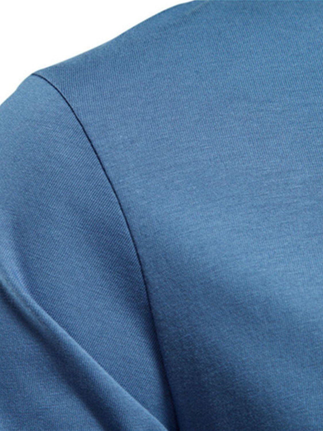 Men's Full Size Round Neck Long Sleeve T-Shirt Plus Size - Clothes For Her Online Store