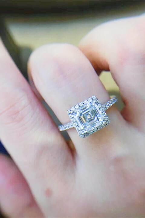 2 Carat Moissanite 925 Sterling Silver Ring - Clothes For Her Online Store