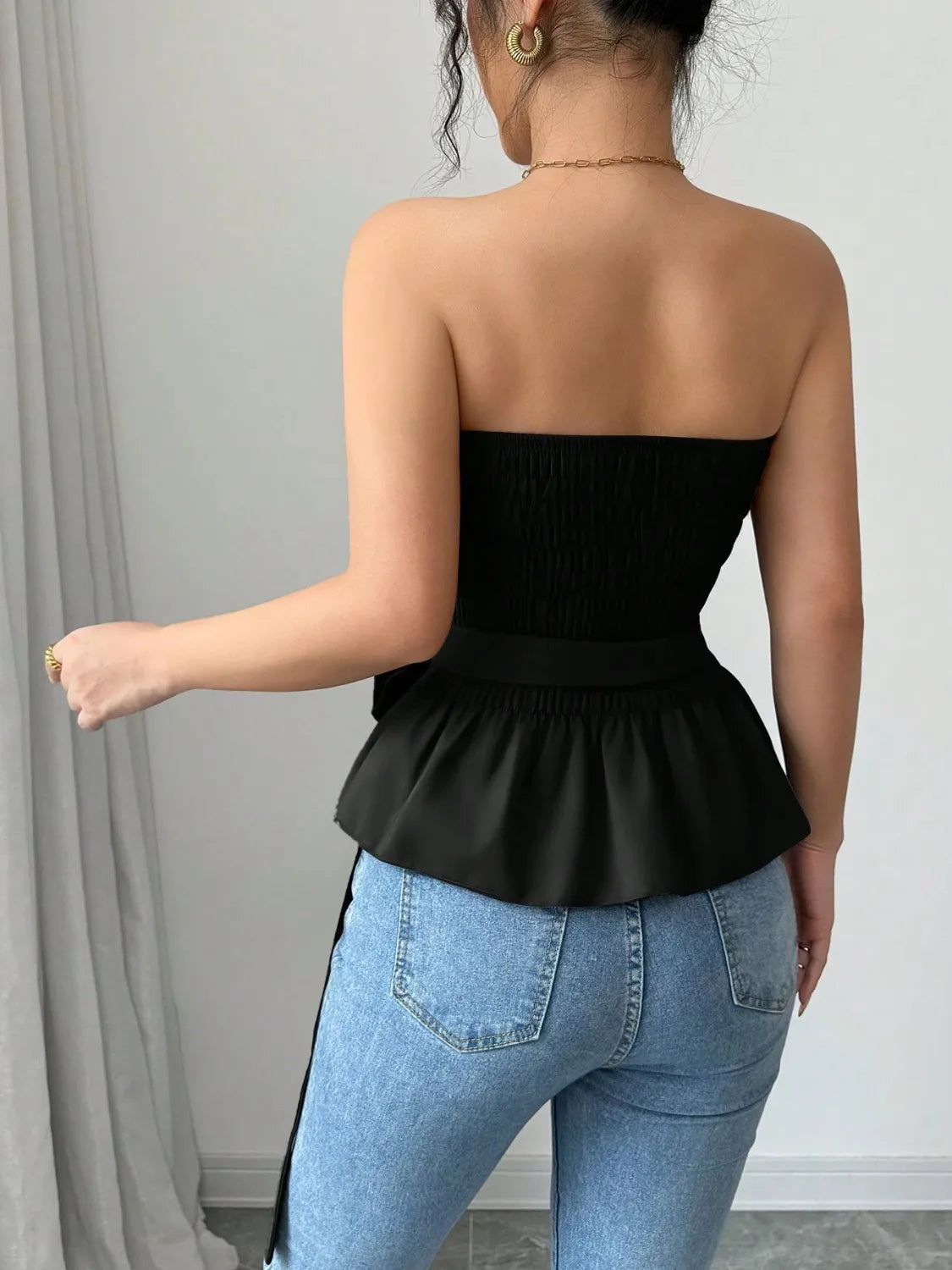 Flower Smocked Tube Top