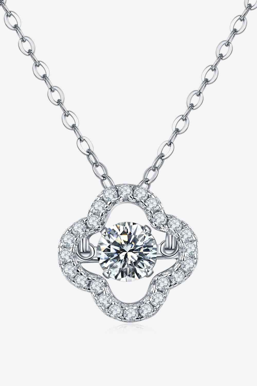 Moissanite Four Leaf Clover Pendant Necklace - Clothes For Her Online Store