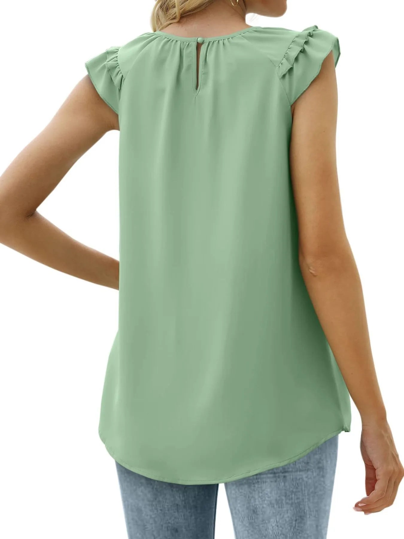 Ruffle Round Neck Blouse