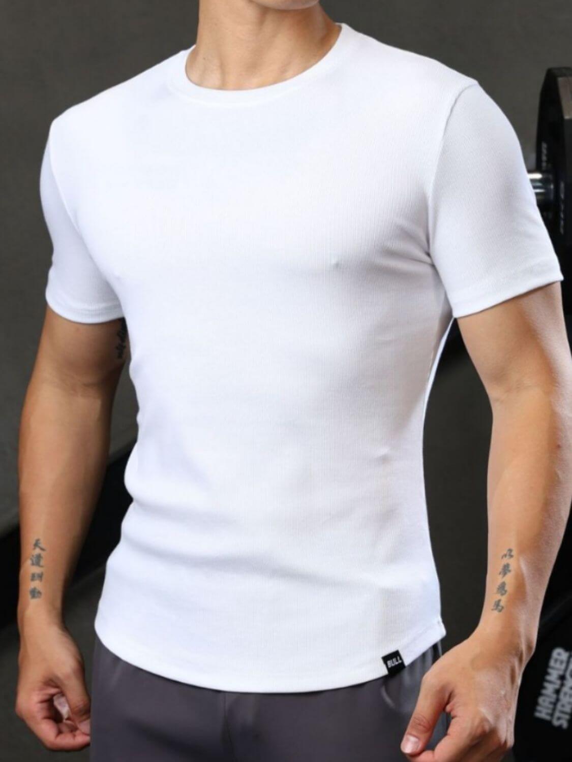 Men's Plus Size Round Neck Short Sleeve T-Shirt