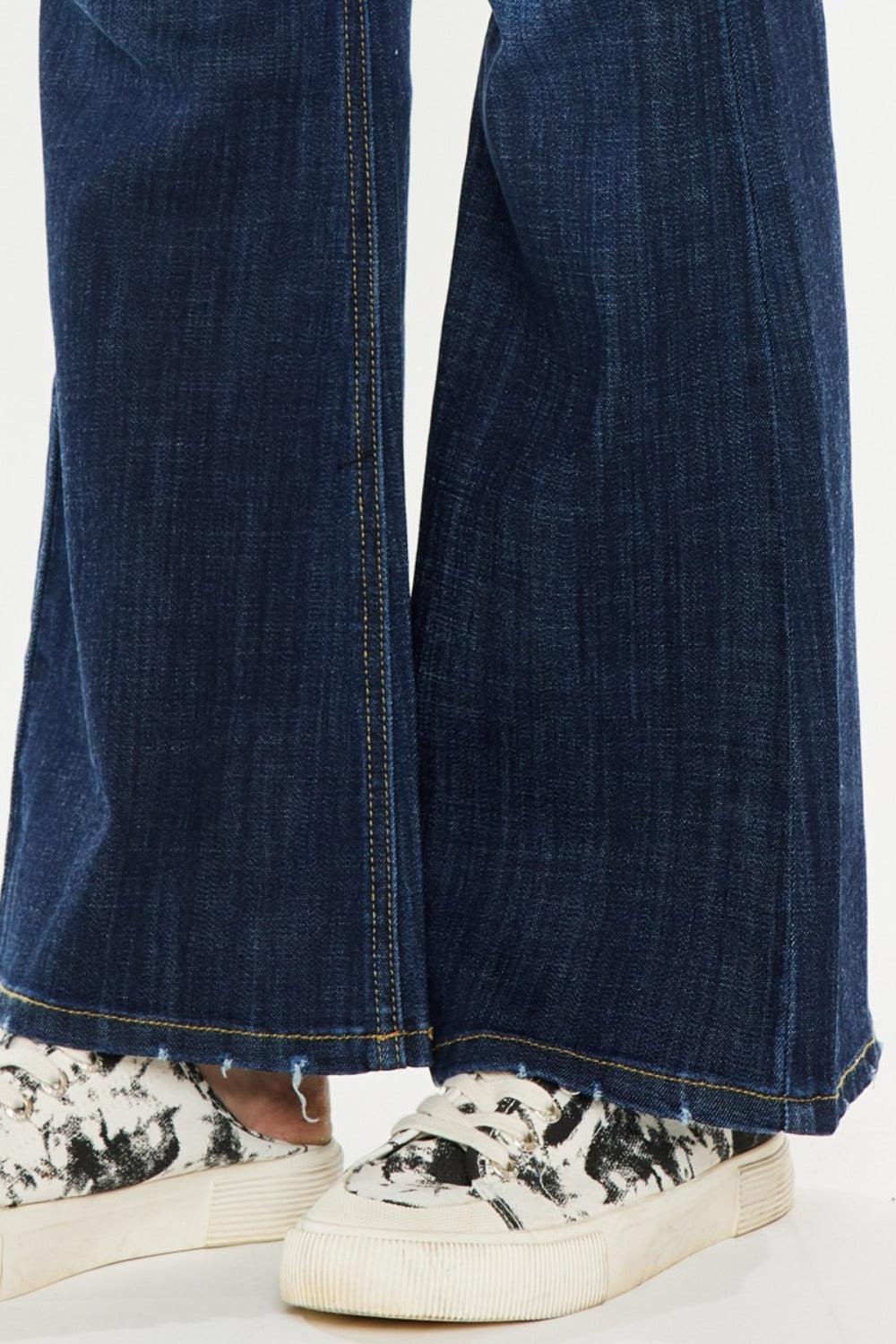 Kancan Full Size Mid Rise Flare Jeans - Clothes For Her Online Store