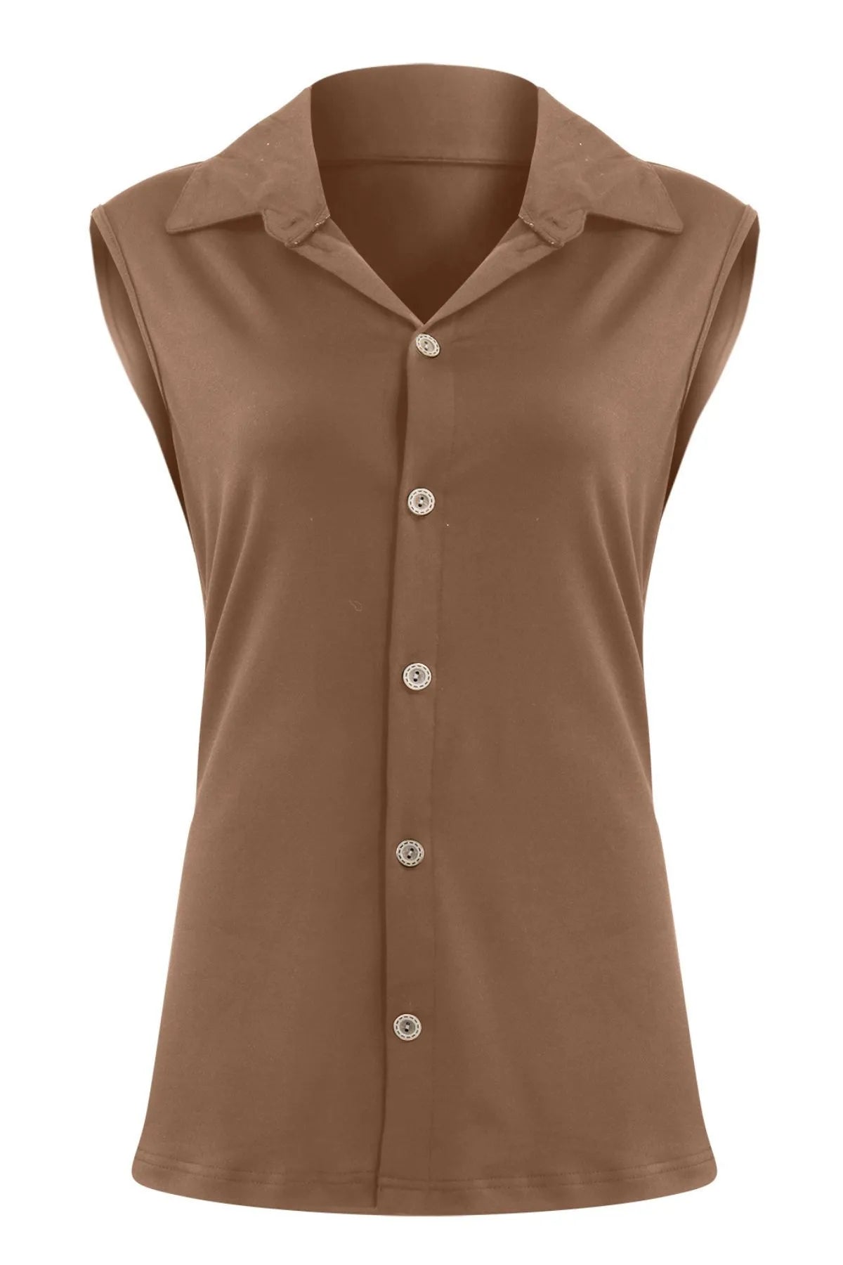 Button Down Sleeveless Top