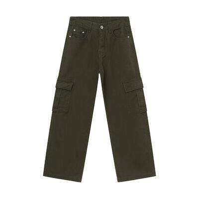 Wide Leg Cargo Jeans - Clothes For Her Online Store