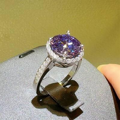 3 Carat Moissanite Zircon 925 Sterling Silver Ring - Clothes For Her Online Store