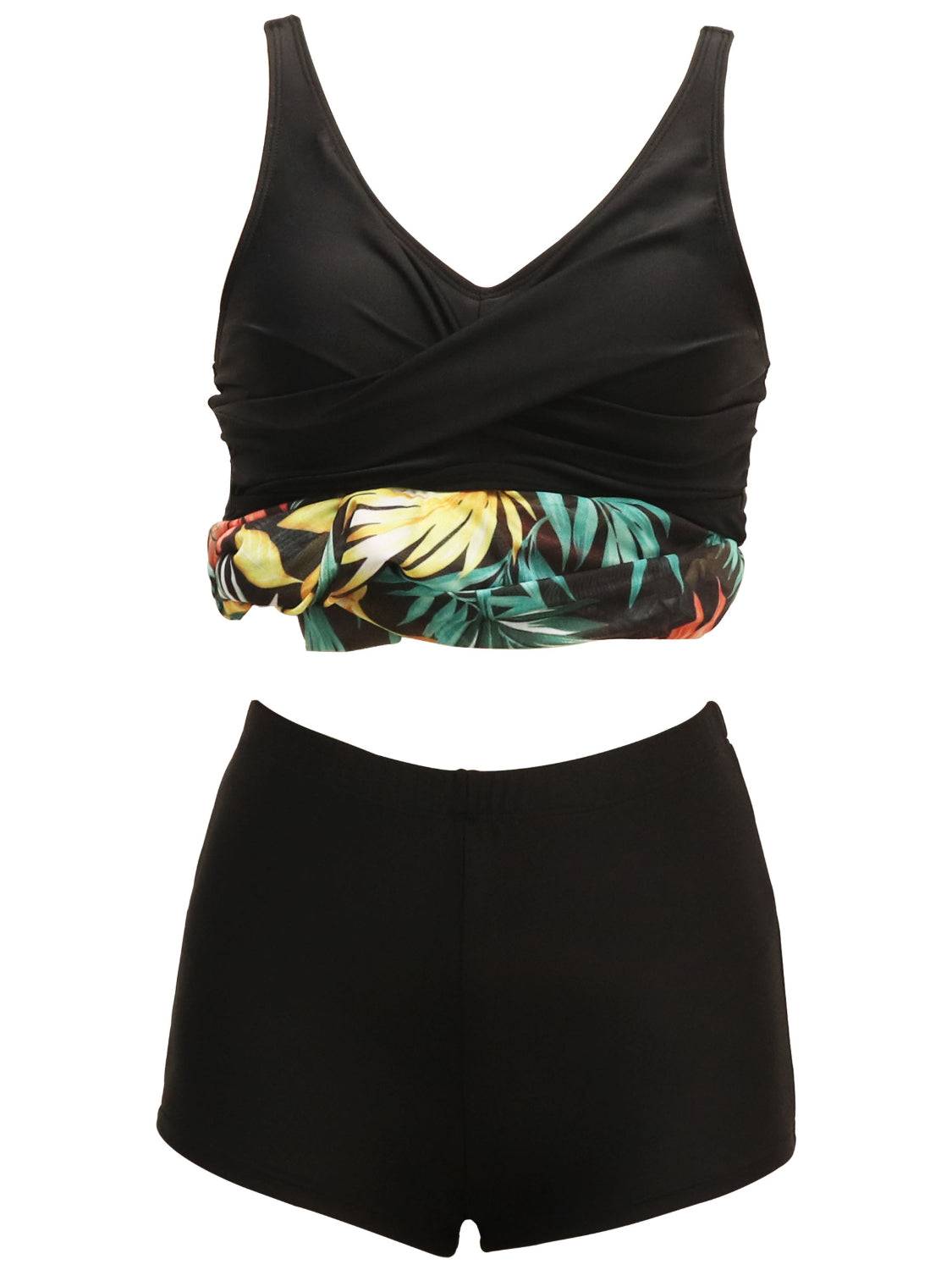 Printed Wide Strap Two-Piece Swim Set - Clothes For Her Online Store