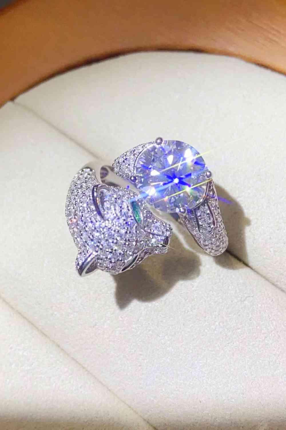 2 Carat Moissanite Adjustable Animal Ring - Clothes For Her Online Store