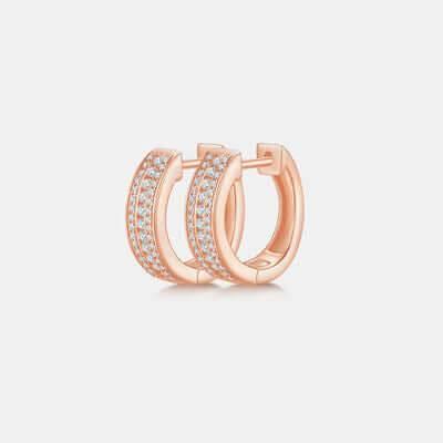 Moissanite 925 Sterling Silver Huggie Earrings - Clothes For Her Online Store