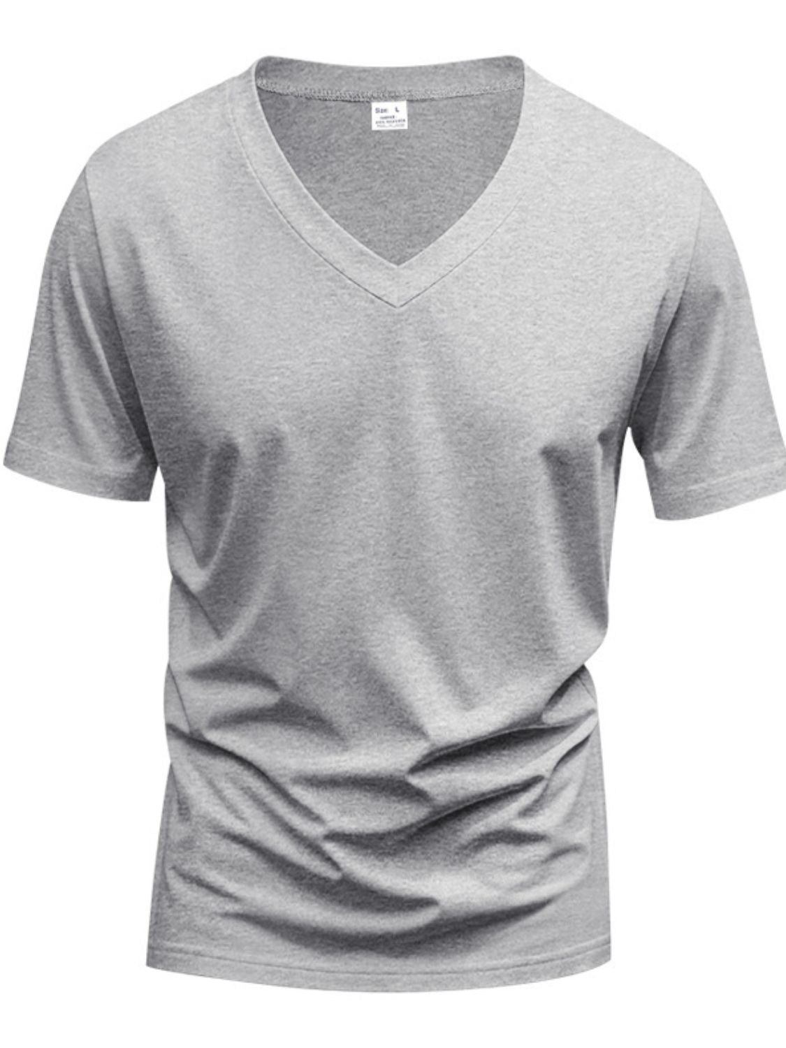 Men's Full Size V-Neck Short Sleeve T-Shirt Plus Size - Clothes For Her Online Store
