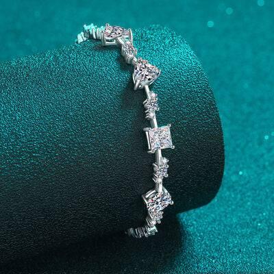 6.2 Carat Moissanite 925 Sterling Silver Bracelet - Clothes For Her Online Store