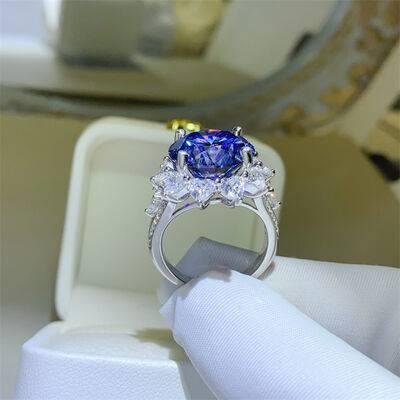10 Carat Moissanite 925 Sterling Silver Ring - Clothes For Her Online Store