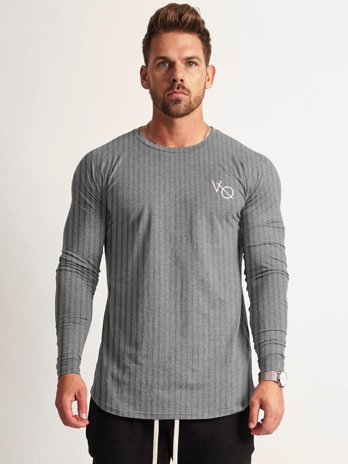 Men's Round Neck Long Sleeve T-Shirt