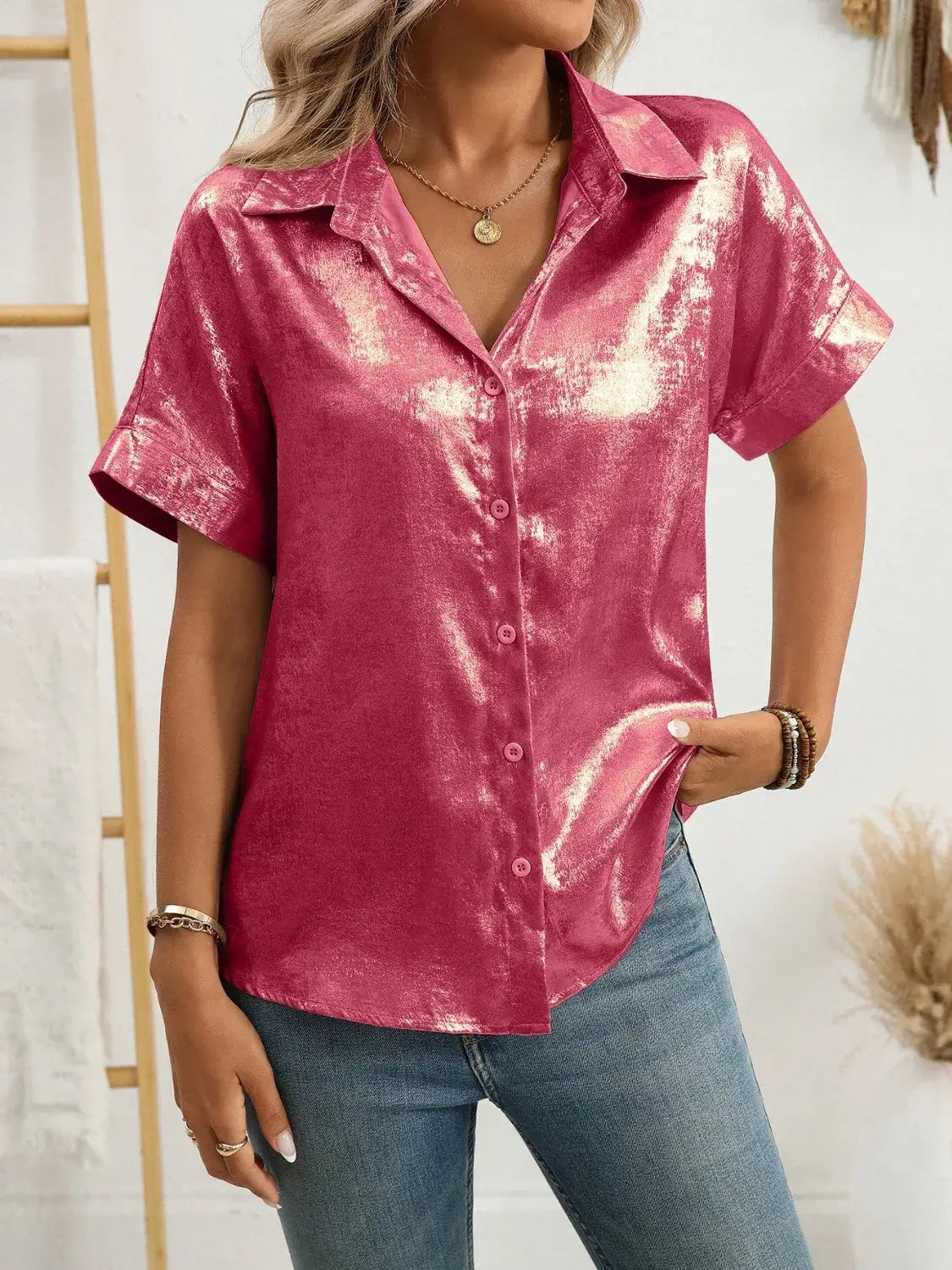 Button Up Short Sleeve Shirt