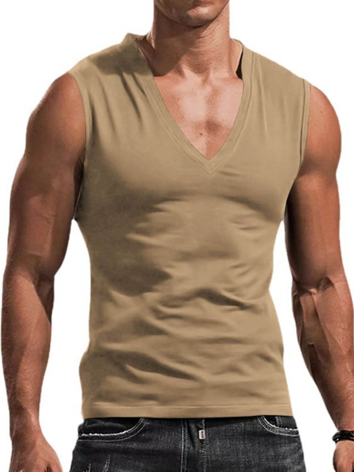 Men's Plus Size V-Neck Tank
