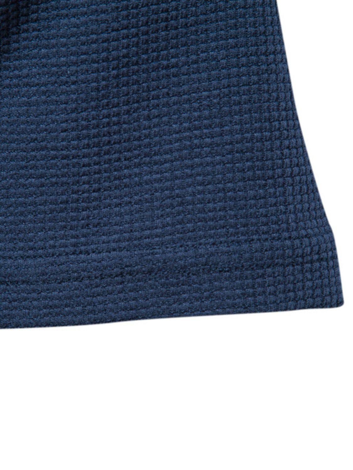 Men's Waffle-Knit Short Sleeve T-Shirt - Clothes For Her Online Store