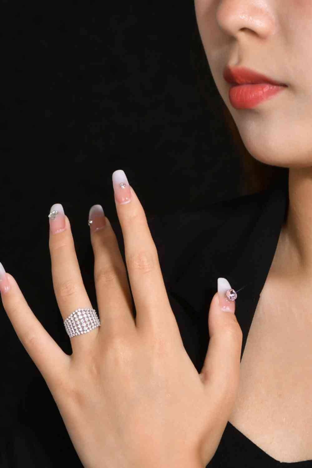 1.21 Carat Moissanite 925 Sterling Silver Ring - Clothes For Her Online Store