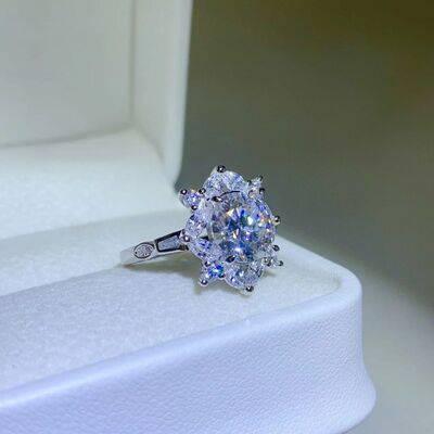 2 Carat Moissanite 925 Sterling Silver Ring - Clothes For Her Online Store