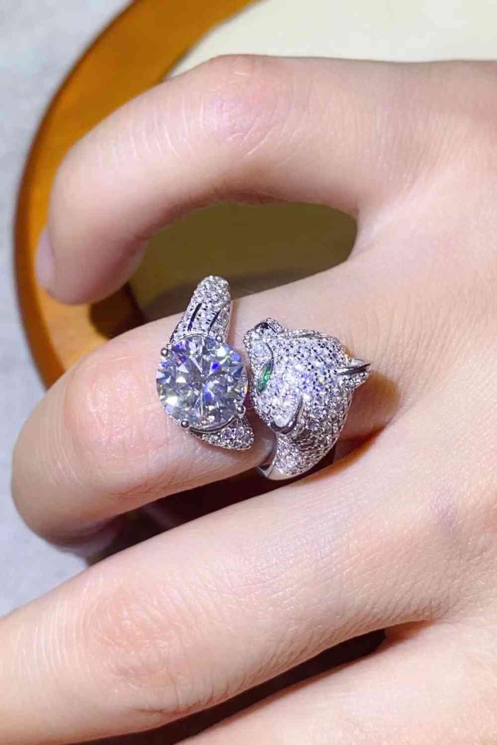 2 Carat Moissanite Adjustable Animal Ring - Clothes For Her Online Store