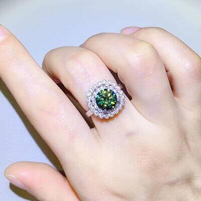 2 Carat Moissanite 925 Sterling Silver Ring - Clothes For Her Online Store