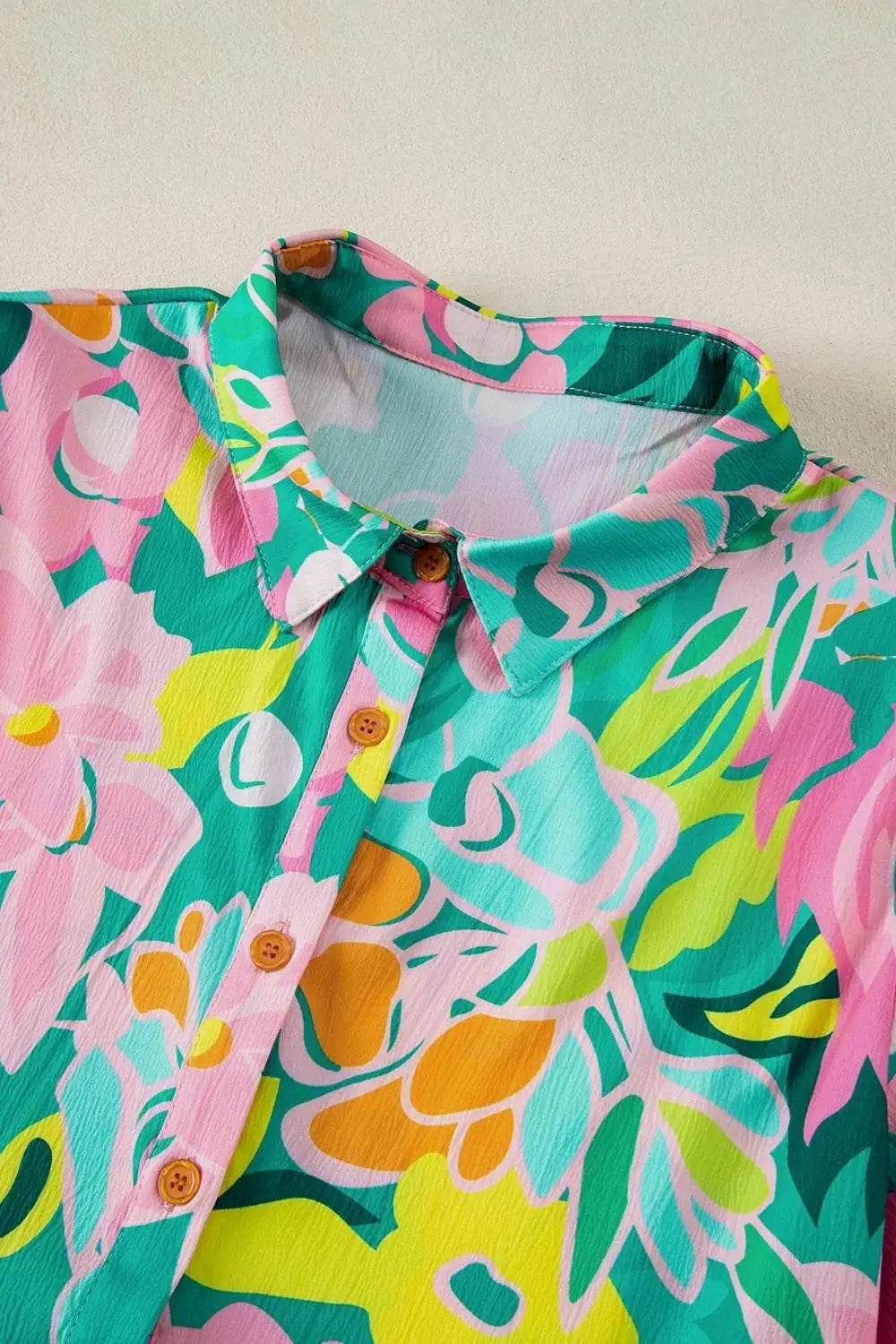 Button Down Floral Puff Sleeve Babydoll Dress - Clothes For Her Online Store