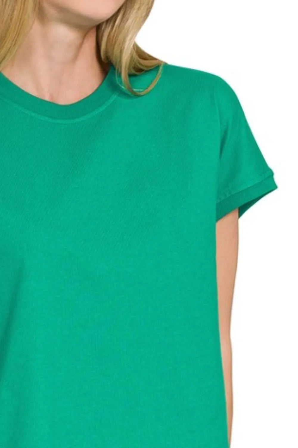 Zenana Premium Cotton Relaxed Crop Tee