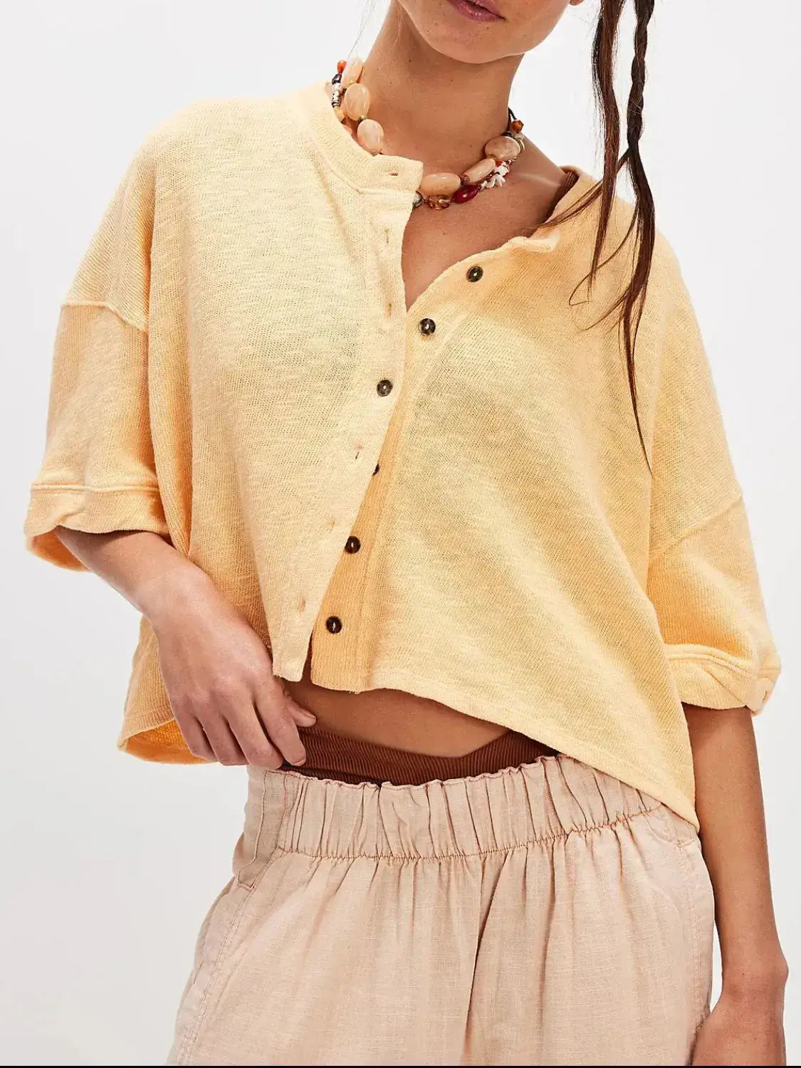 Button Down Half Sleeve Shirt - Clothes For Her Online Store